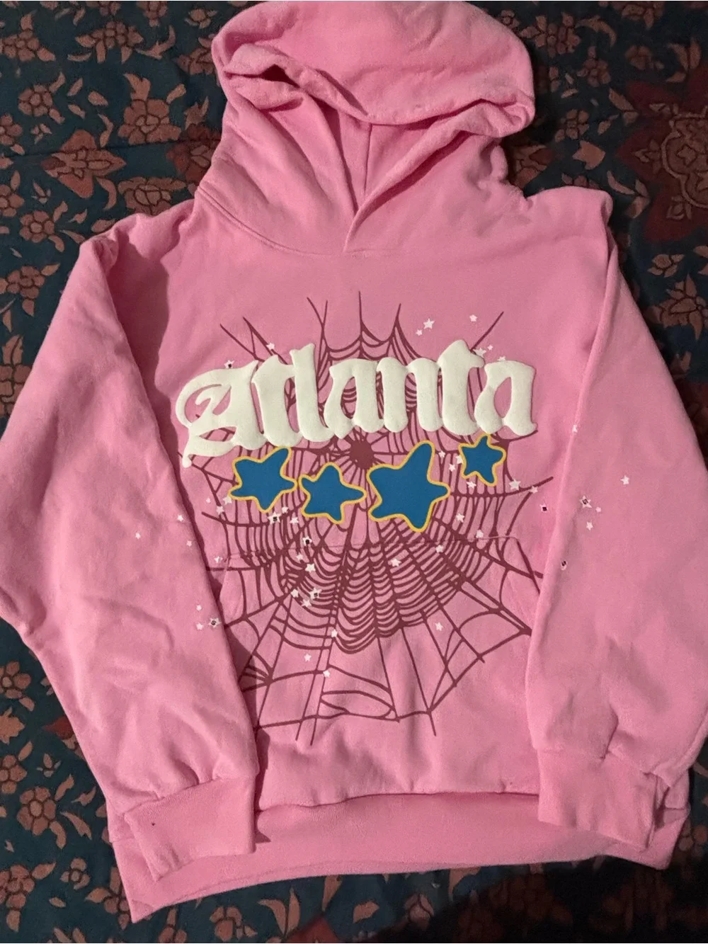 Pink Atlanta Graphic Hoodie Sweatshirt